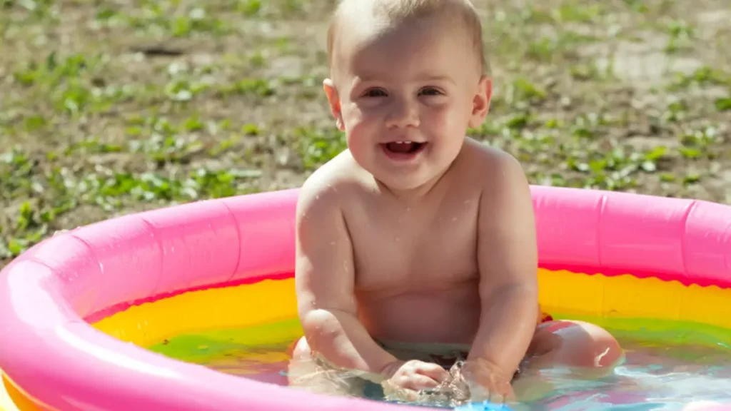 Ouse com piscina de inflar