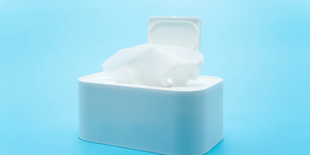Papel higiênico úmido e lenços umedecidos