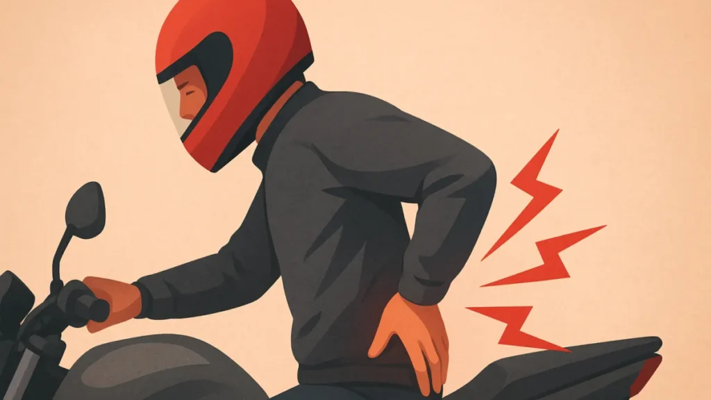 desconfortos ao pilotar dores que motociclistas ignoram 1