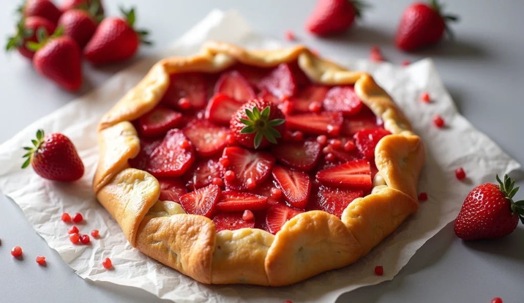 Brazil strawberry cream cheese galette is spring in dessert form