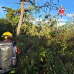Bombeiros resgatam homem com dores após acidente em Brazlândia